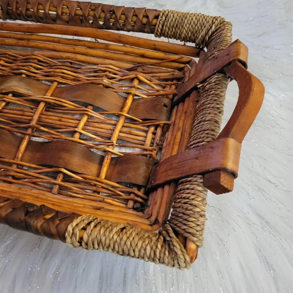Rectangular Wooden Basket